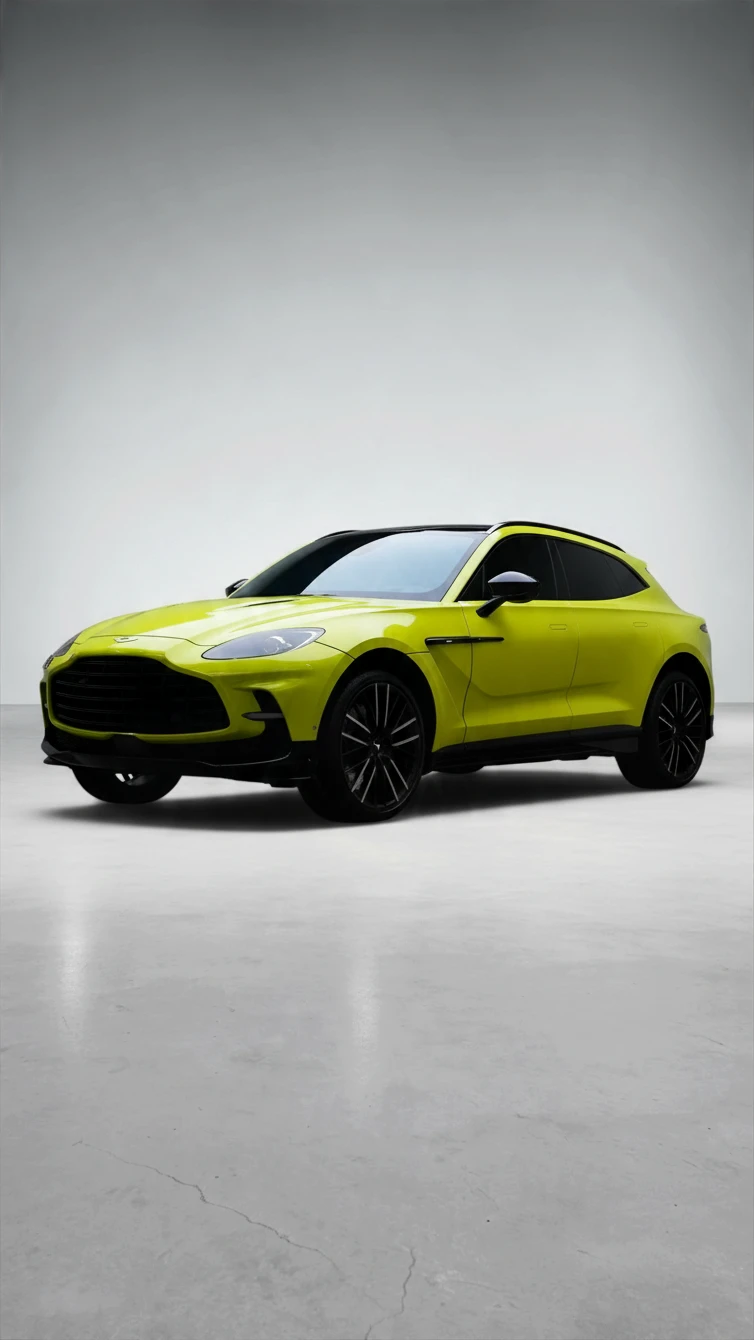 Aston Martin DBX707 Lime Yellow for rent in Dubai