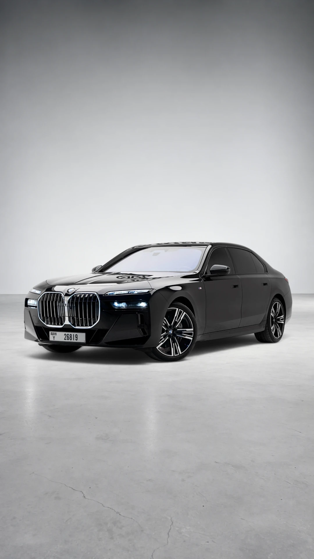 BMW 740i Luxury Sedan — Dravit Grey in Dubai