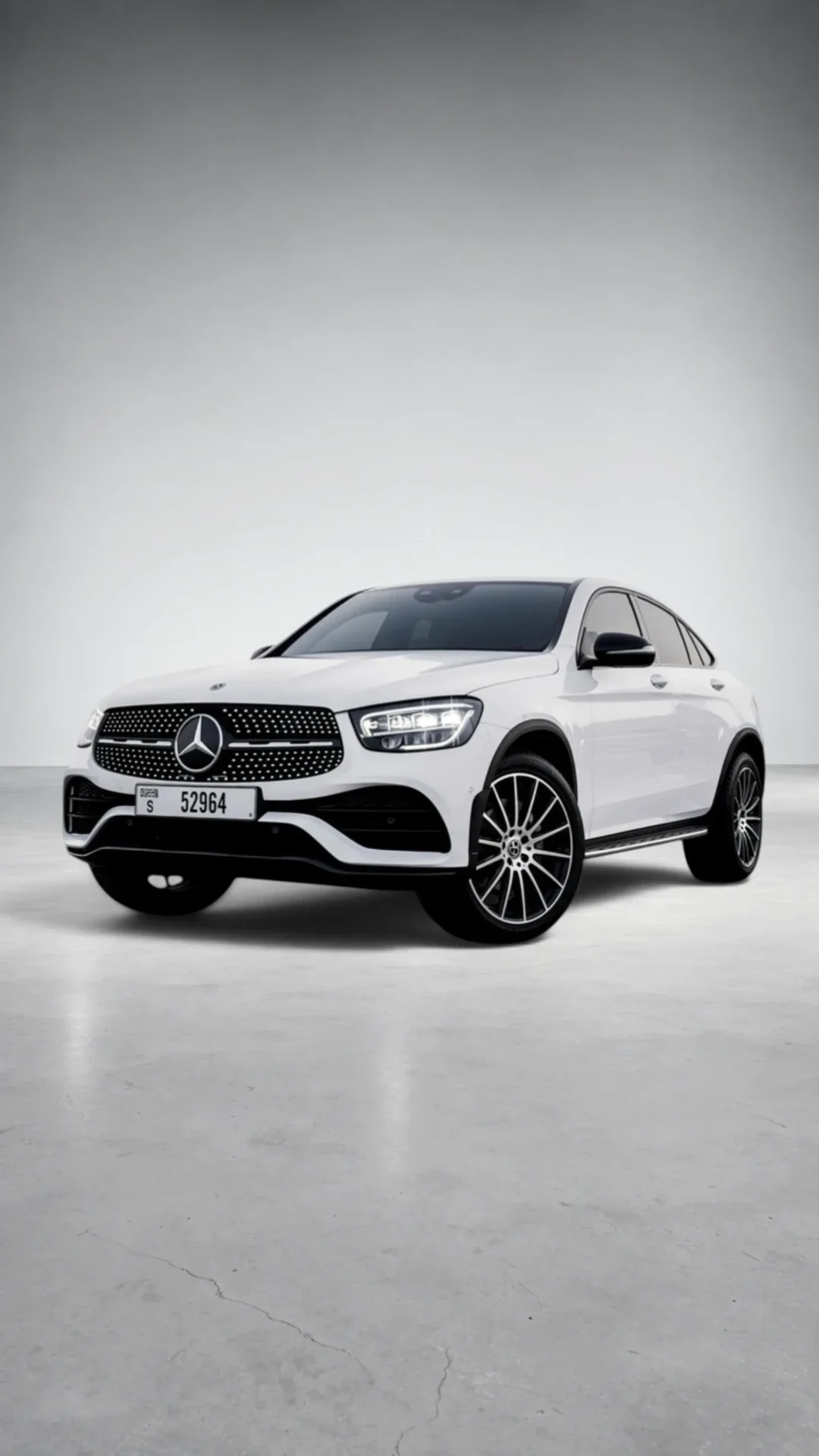 Mercedes-Benz GLC 200 Coupe White for rent in Dubai