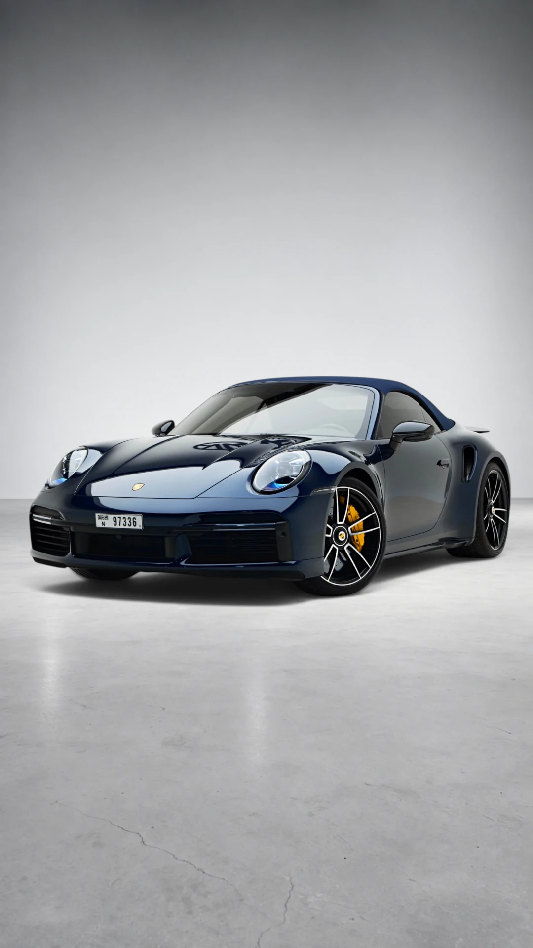 Porsche 911 Turbo S Cabriolet Arctic Blue in Dubai