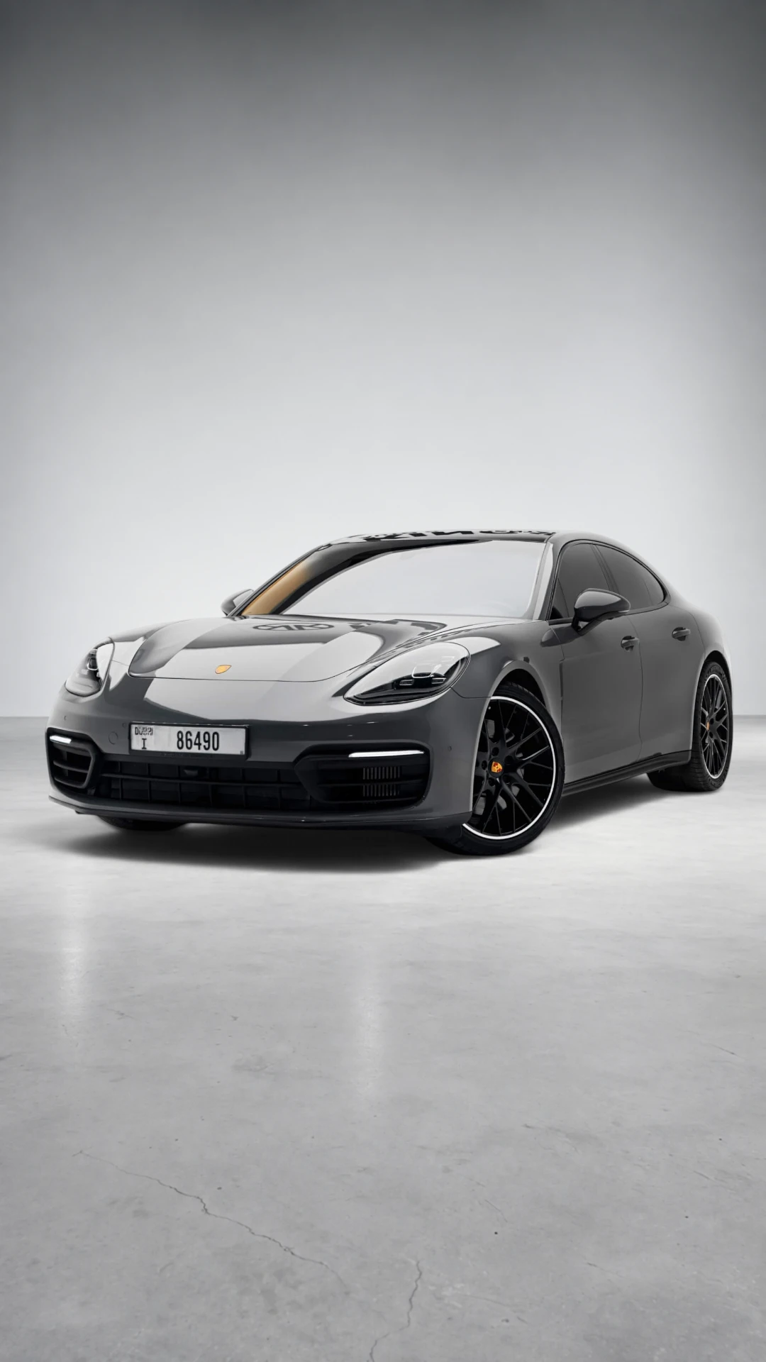 Porsche Panamera Volcano Grey (Saddle Tan Interior) in Dubai